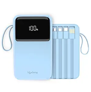 Lifelong ZenCharge 20000 mAh 22.5 W Compact Pocket Size Power Bank with 6 Input/Output Port (Blue, Lithium Polymer, Fast Charging, Quick Charge 3.0 for Mobile, Earbuds, Speaker, Tablet)